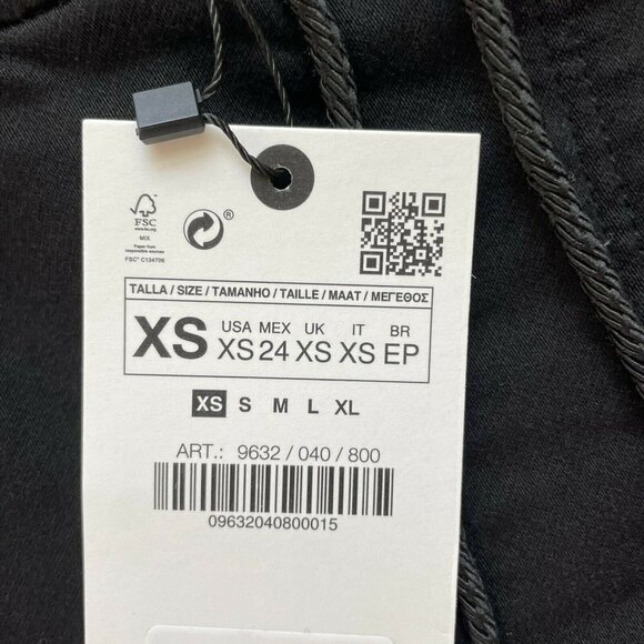 NWT ZARA The Jogger Wide Leg Pants Trousers Sweatpants Raw Hem OVERSIZED XS - Picture 9 of 14